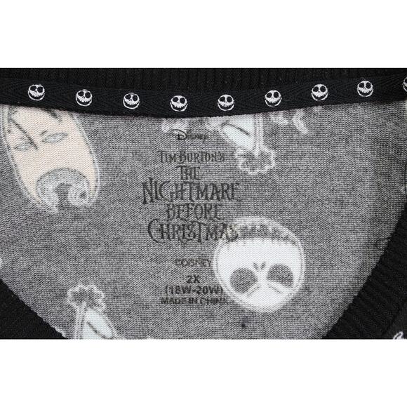 Disney Nightmare Before Christmas Sleep Shirt Tunic 2XL Lock Shock Barrel - Picture 5 of 11
